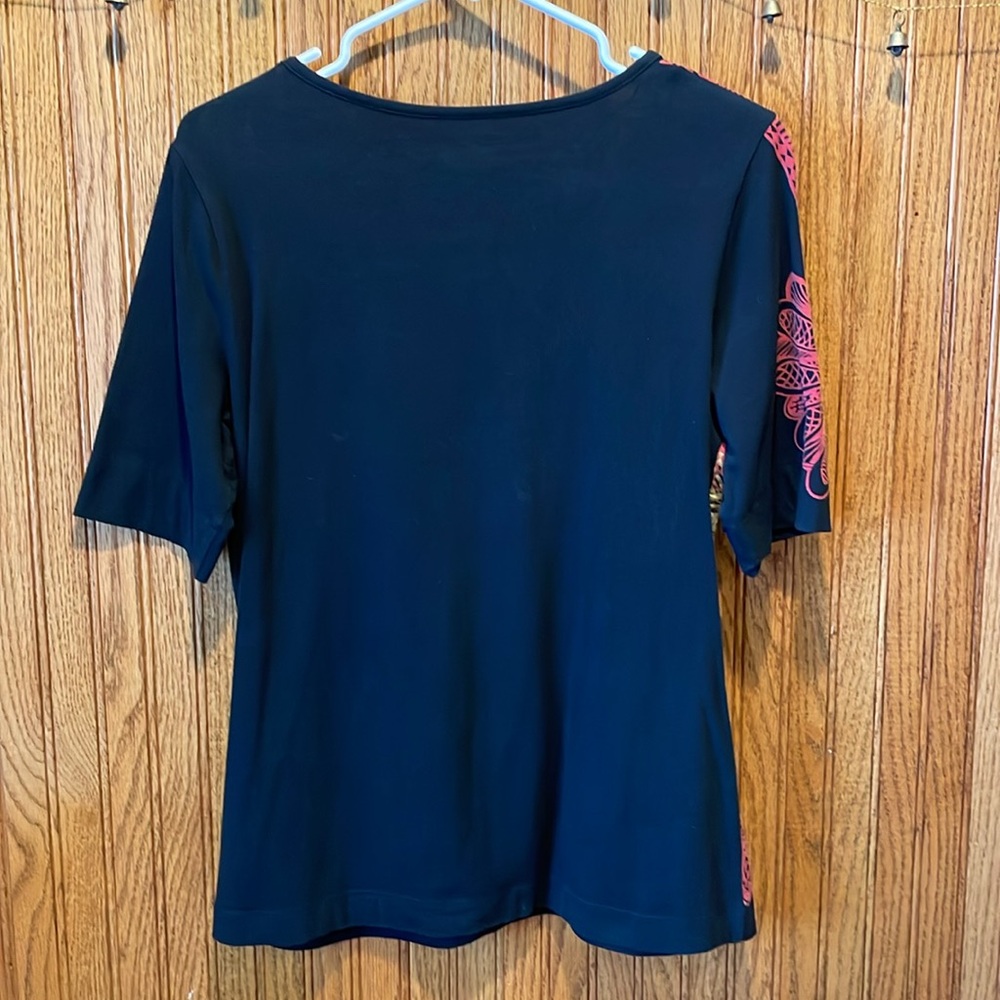 Jones New York Sport Floral Beaded Accent Top - Picture 5 of 5